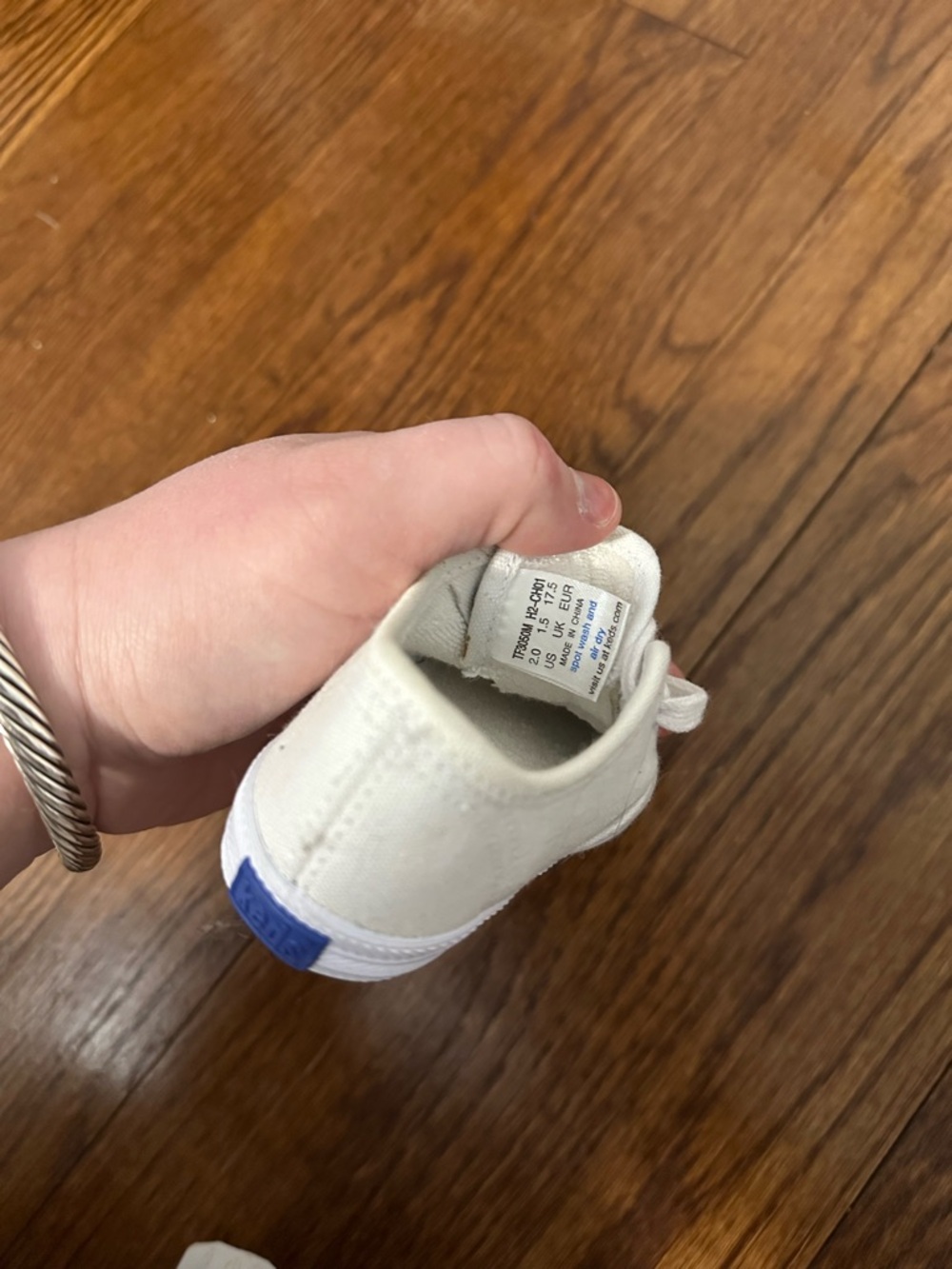 Keds Kids White Canvas Lace-Up Sneakers - Picture 3 of 5
